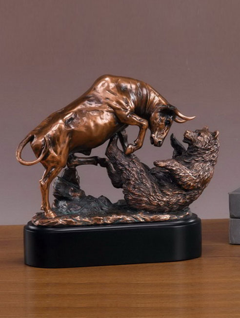 Escultura Toro y Oso 53175